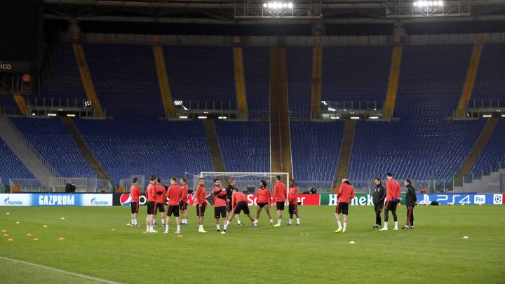 El Madrid, en el Olímpico de Roma.