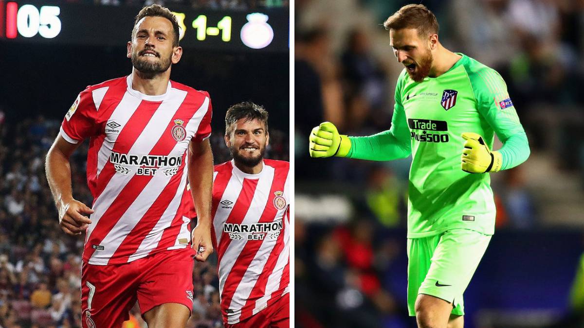 Stuani y Oblak.