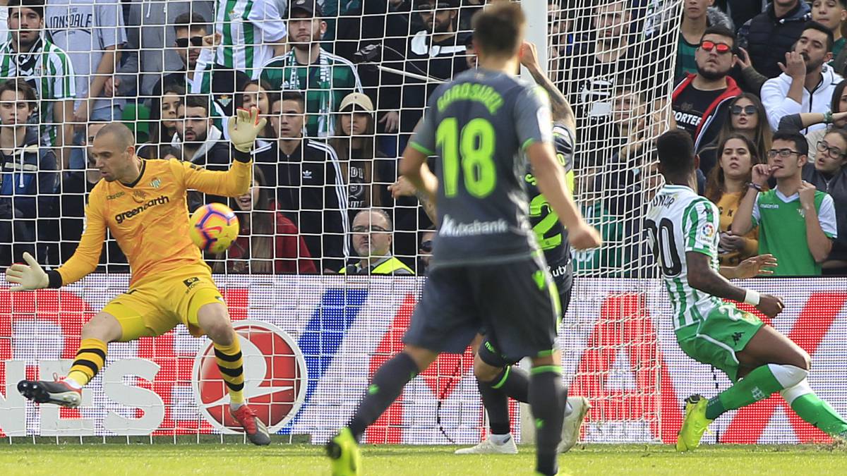 Resumen y gol del Betis 1-0 Real Sociedad. El equipo verdiblanco suma su quinto triunfo liguero gracias al tanto de Júnior y las grandes paradas de Pau. Resumen y gol del Betis 1-0 Real Sociedad. El equipo verdiblanco suma su quinto triunfo liguero gracias al tanto de Júnior y las grandes paradas de Pau.