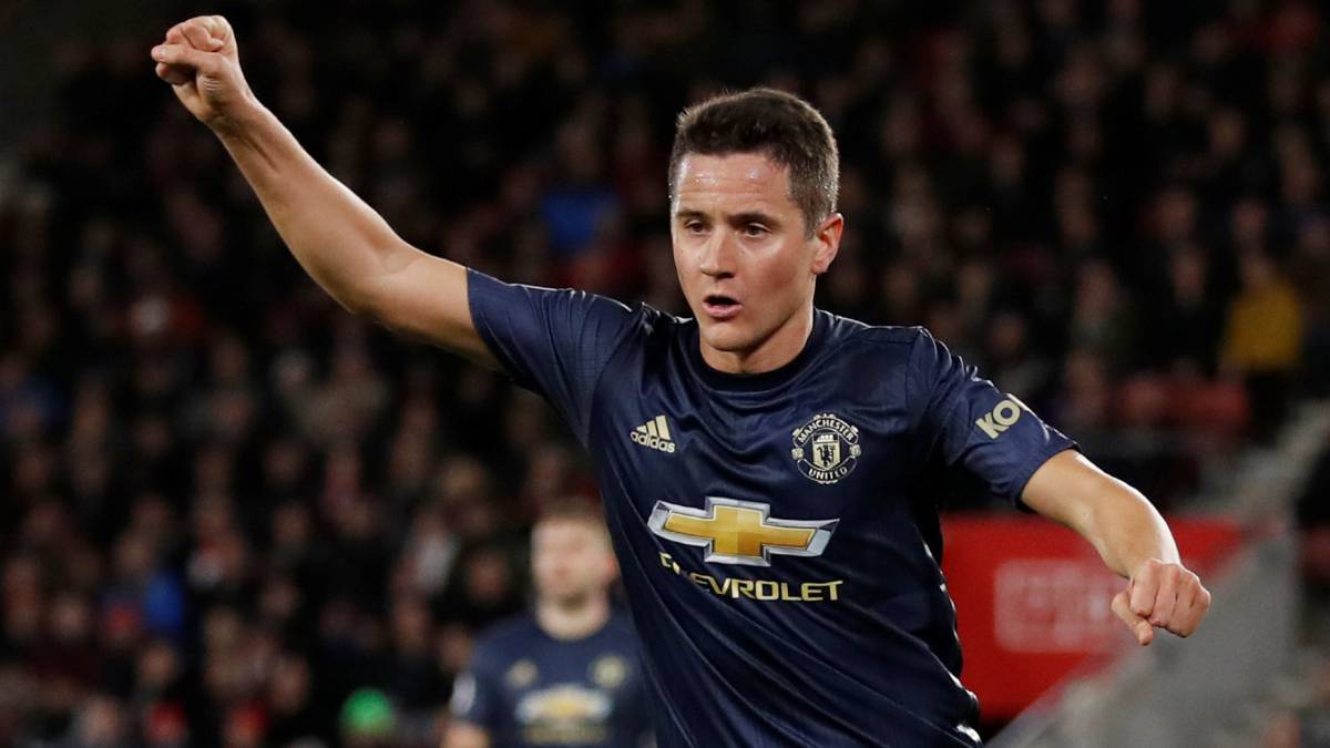 El centrocampista español del Manchester United, Ander Herrera, durante un partido.