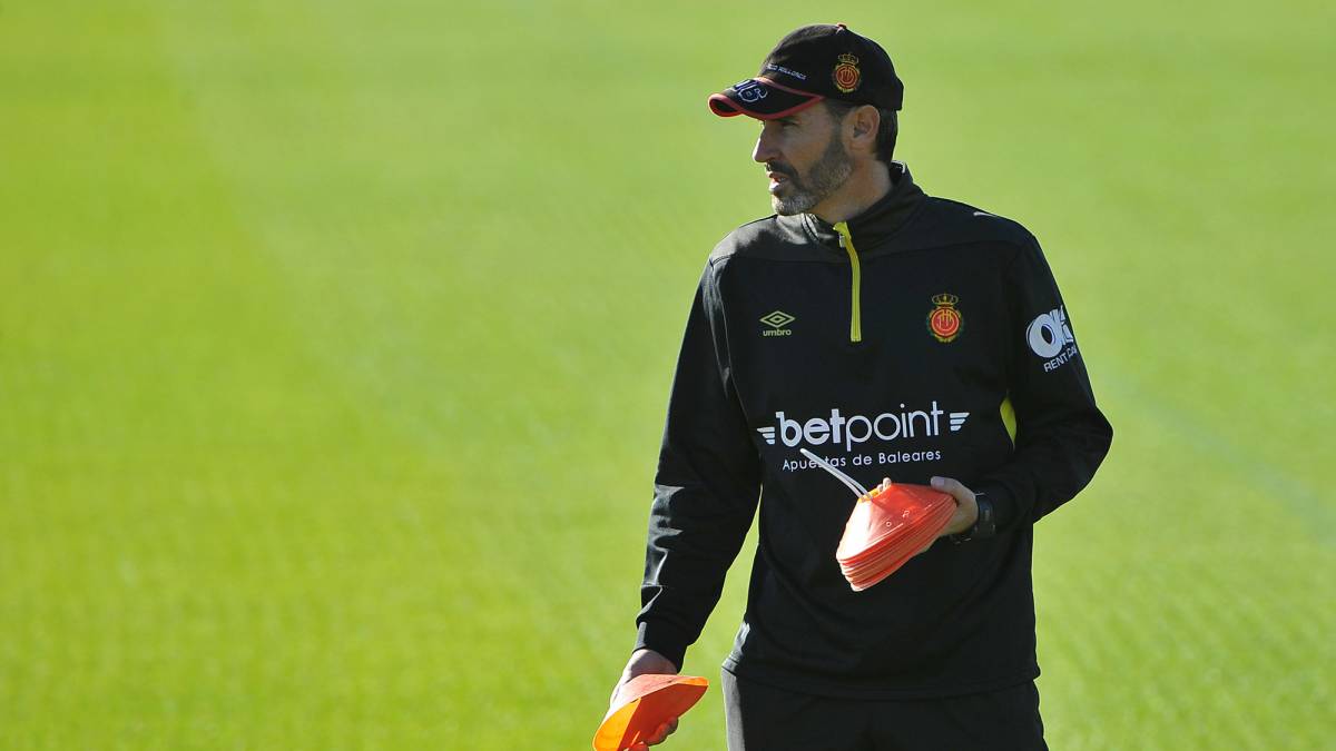 Vicente Moreno durante una sesión de entrenamiento.