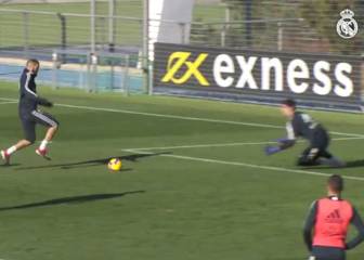 Showtime en Valdebebas: Benzema dejó atónitos a todos con esta genialidad