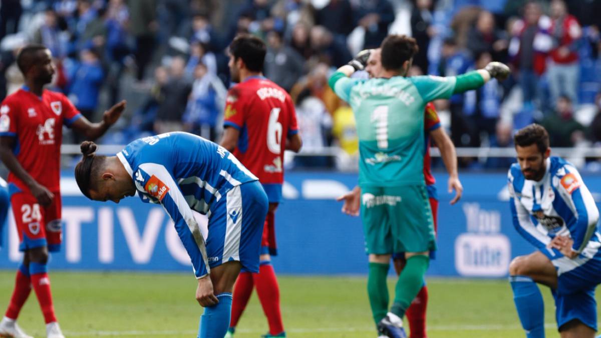 El Deportivo lamenta el empate final ante el Numancia