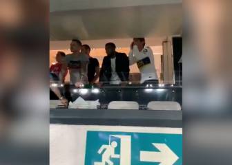 La reacción de Griezmann en la salida de River al césped del Bernabéu que se ha vuelto viral