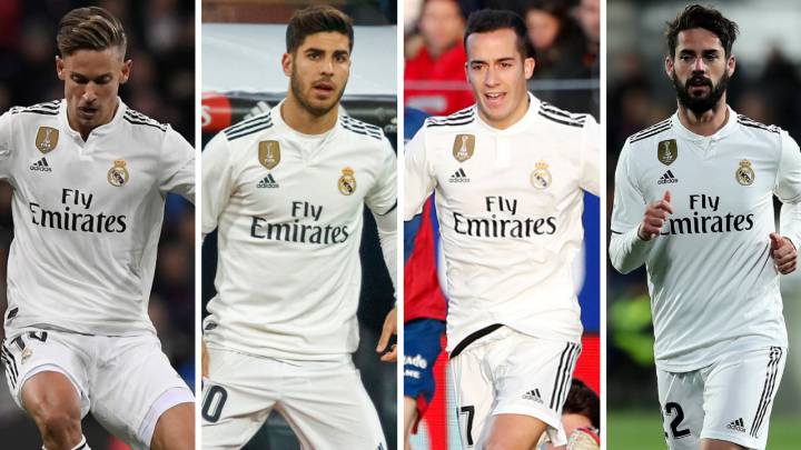 Marcos Llorente, Marco Asensio, Lucas Vázquez e Isco.
