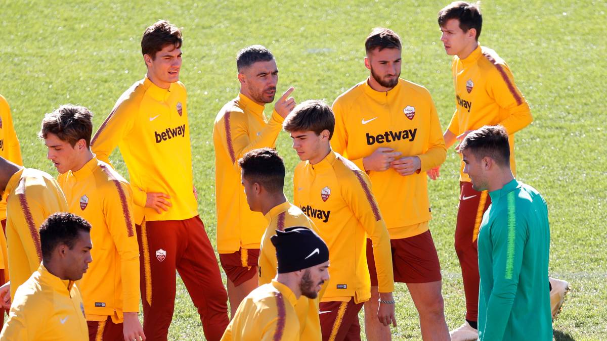 Entrenamiento de la Roma.