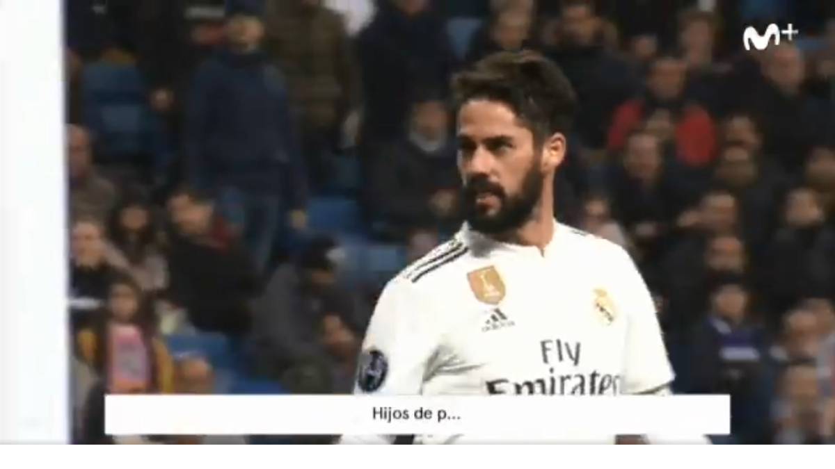 Did Isco insult the fans who were whistling him at the Bernabéu?