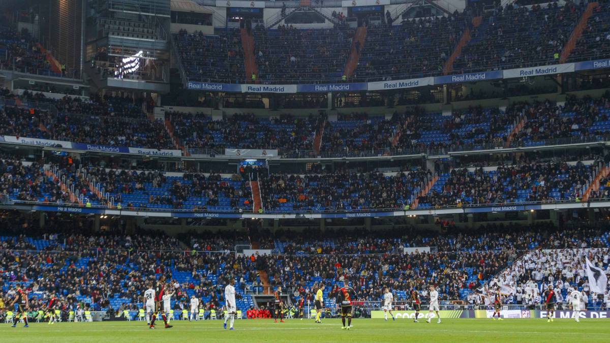 El Bernabéu, durante el Real Madrid-Rayo Vallecano.