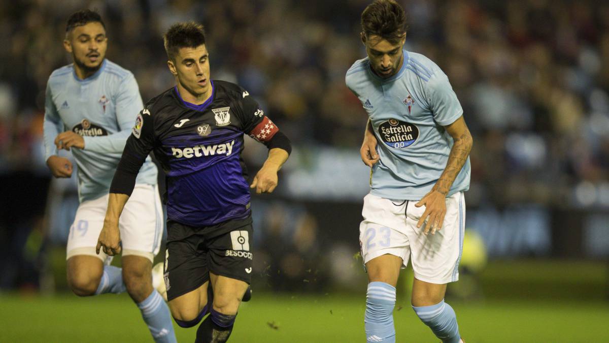 Bustinza, en un partido con el Leganés.
