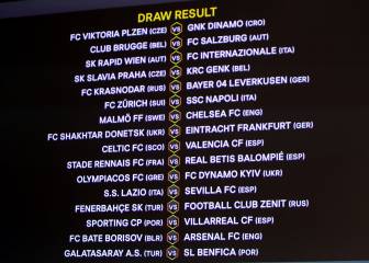 Celtic-Valencia, Rennes-Betis, Sporting-Villarreal y Lazio-Sevilla en los dieciseisavos de final