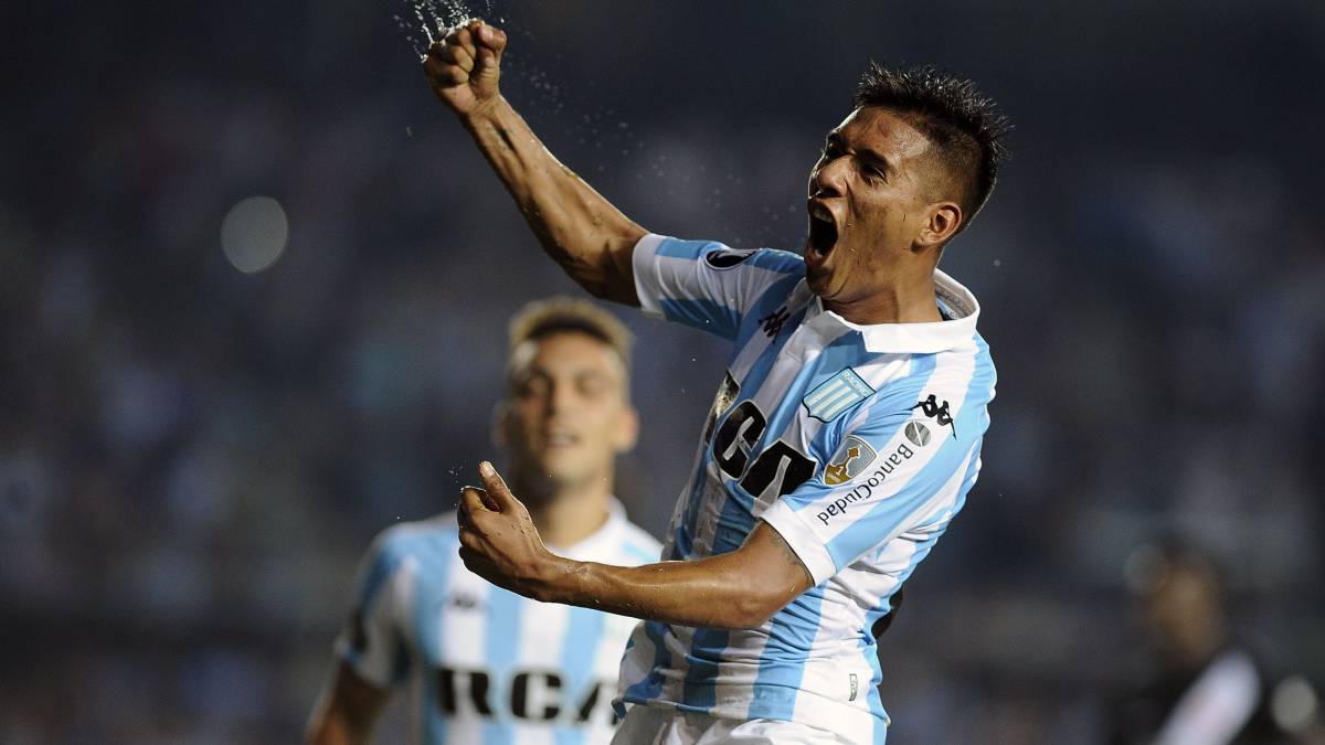 Matias Zaracho celebra un gol.