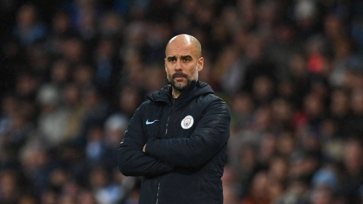 El técnico español del Manchester City, Pep Guardiola, durante un partido.