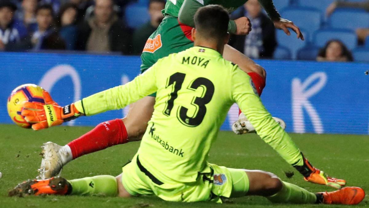 Miguel Ángel Moyá con la Real Sociedad.