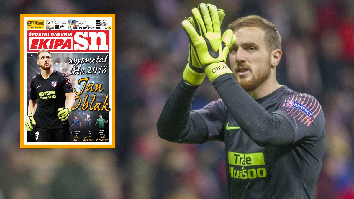 Jan Oblak, premio al mejor futbolista de Eslovenia en 2018.