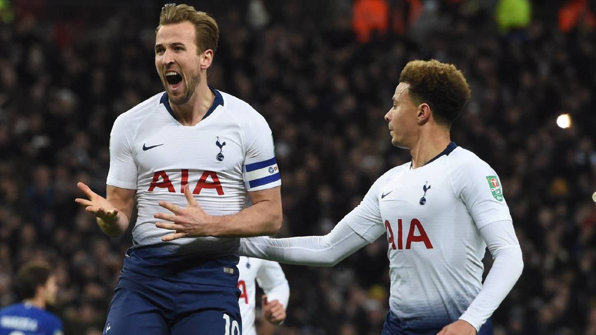 Kane celebra un gol