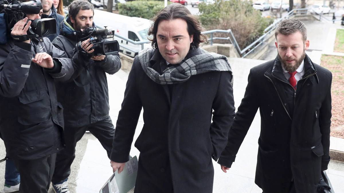 Raúl Martín Presa, a su llegada a los juzgados.