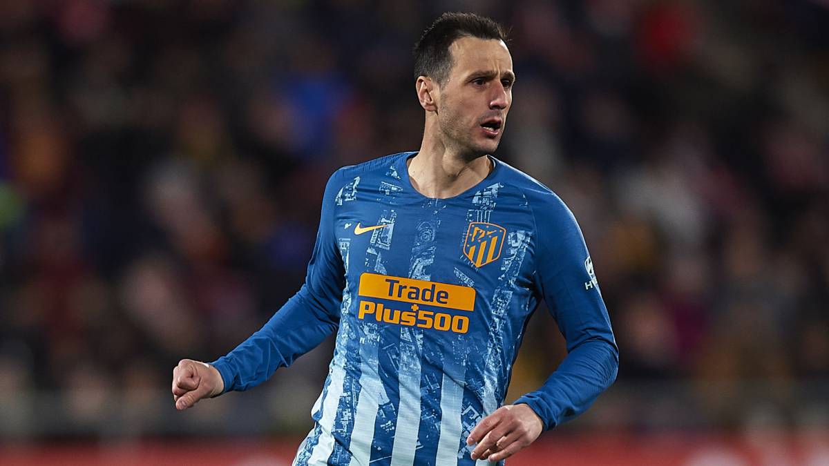 Kalinic con el Atlético.