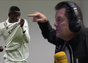 La reacción de Roncero al golazo de volea de Vinicius Jr.