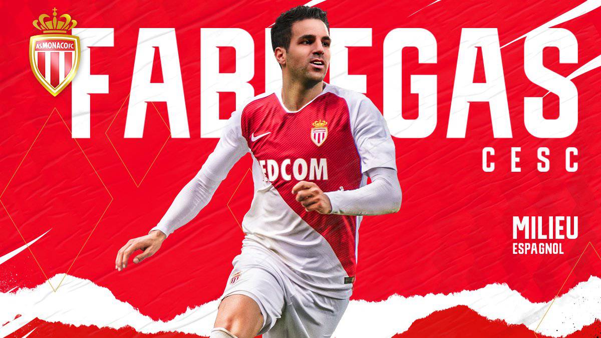 Official: Cesc Fàbregas signs with AS Monaco till 2022