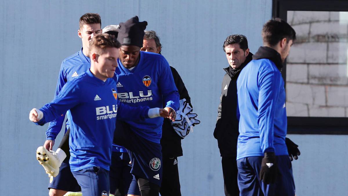 Batshuayi, en la sesión del viernes en Paterna.