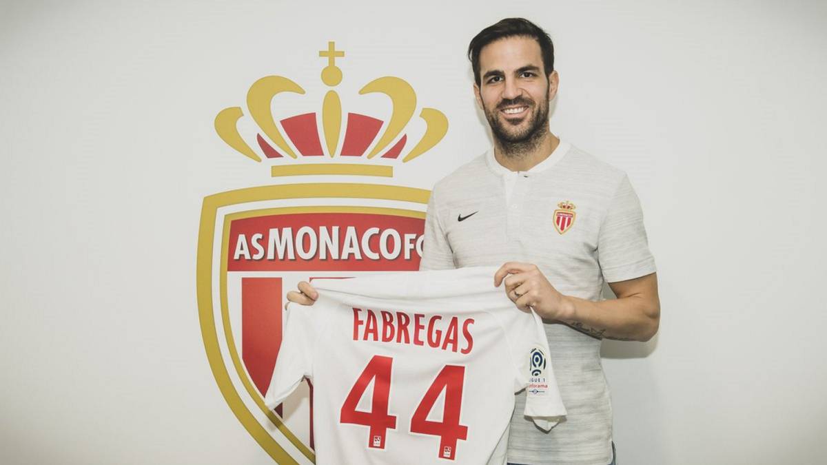 Cesc con la camiseta del Mónaco