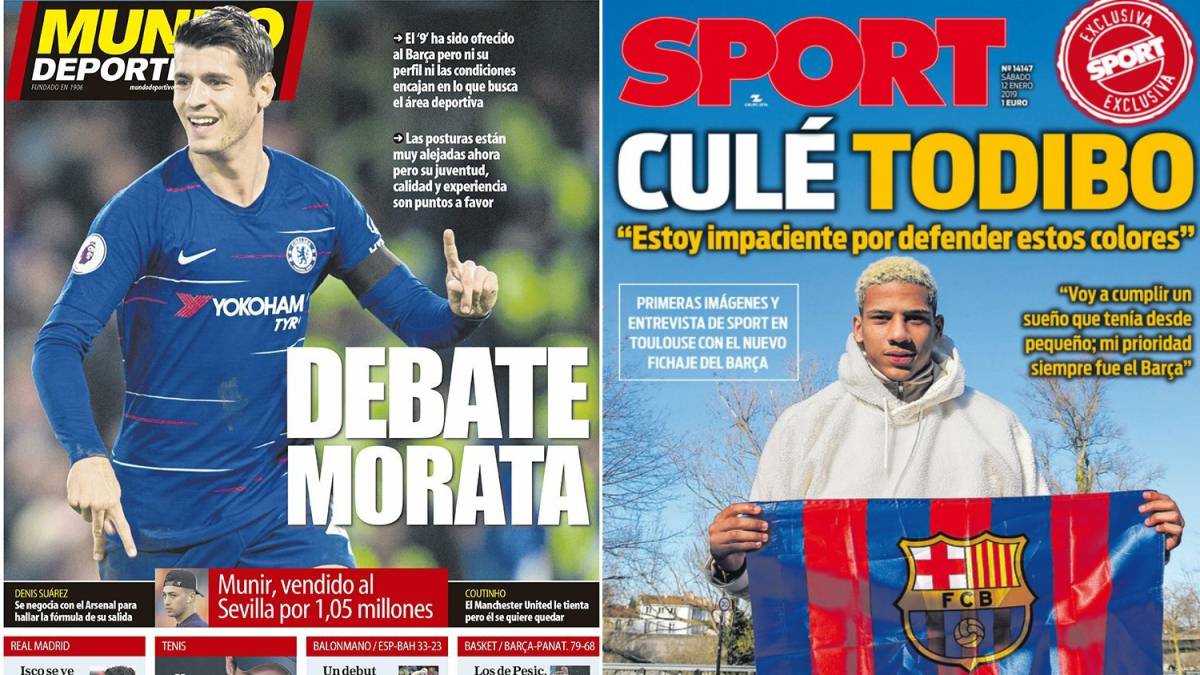 Portadas de la prensa de Barcelona.
