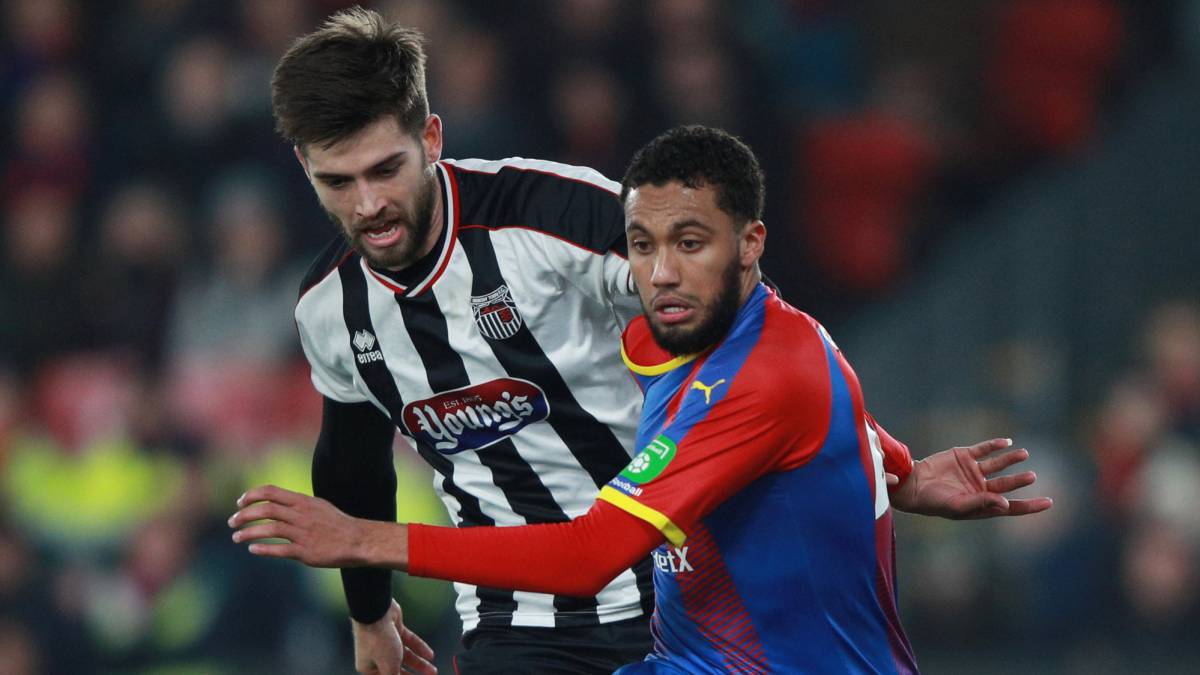 Jairo Riedewald, durante su último partido con el Crystal Palace
