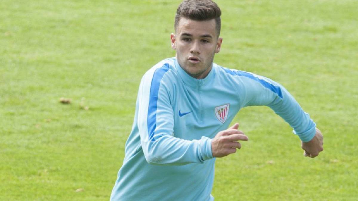 Ager Aketxe durante una sesión de entrenamiento.