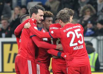 Bayern mantiene lucha por el liderato y gana al Hoffenheim