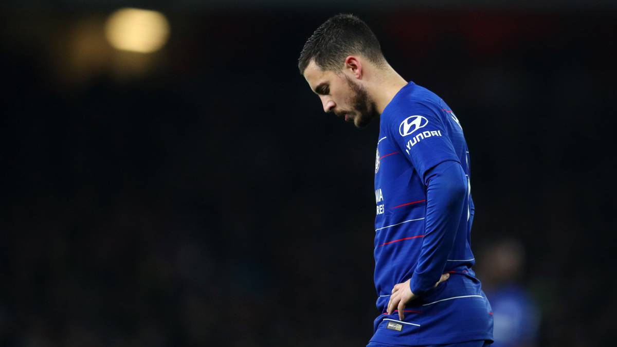 El jugador belga del Chelsea, Eden Hazard, durante un partido.