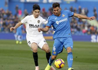 Bordalás, con Ángel en punta; Mina, referencia del Valencia