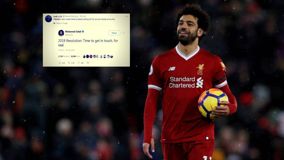 Liverpool's Salah closes Twitter account after cryptic post