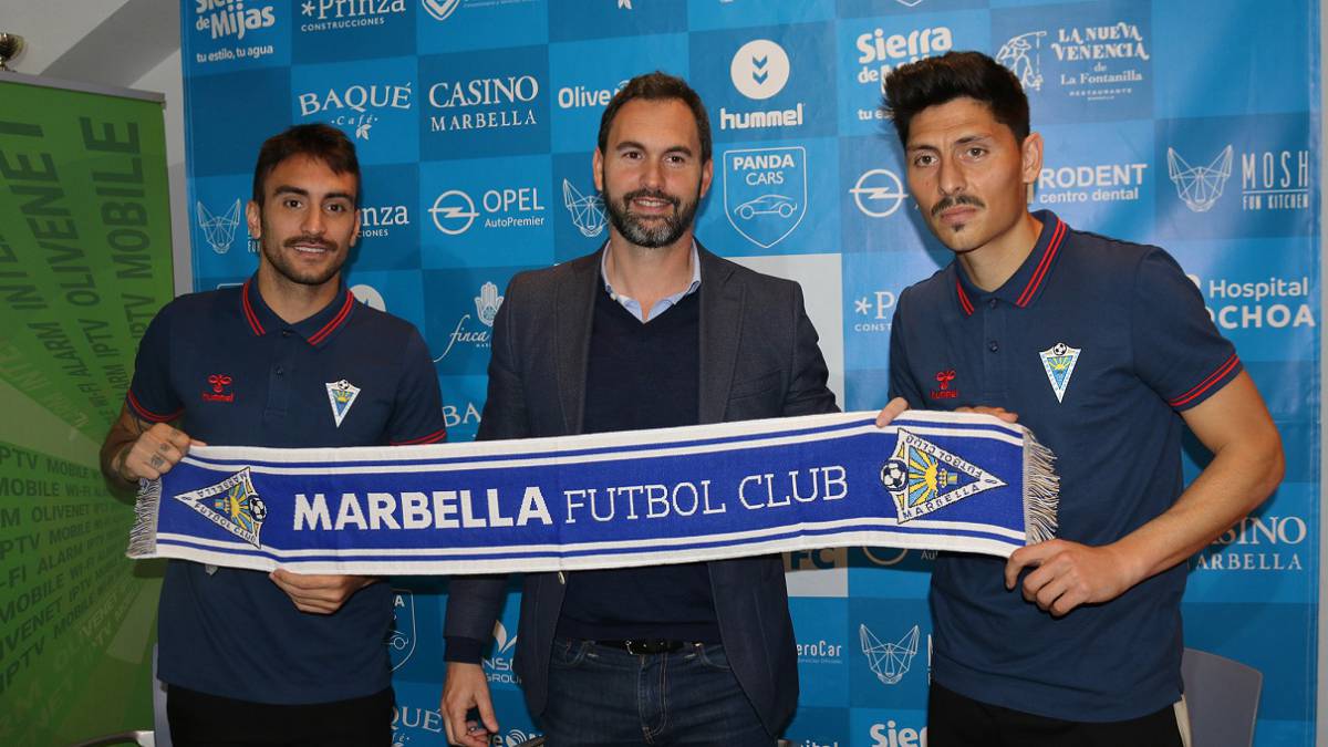 El Marbella presenta a Samu de los Reyes y Faurlín, sus ilustres fichajes