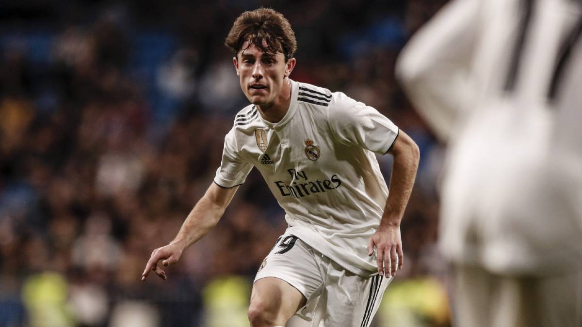 Odriozola, durante el Real Madrid-Girona.