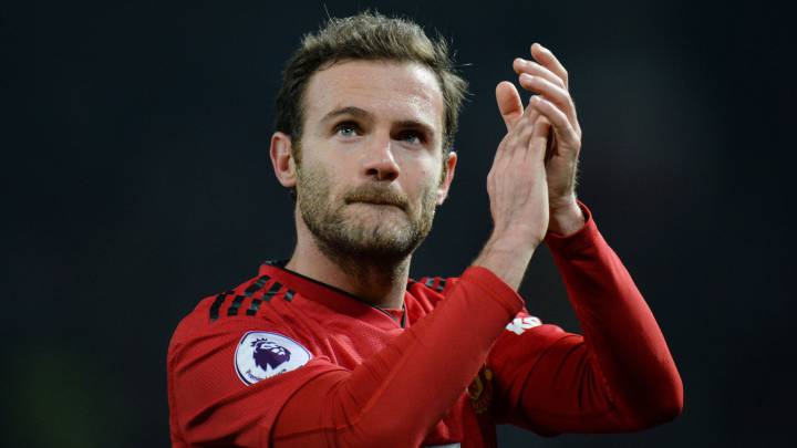 El jugador español del Manchester united, Juan Mata, durante un partido.