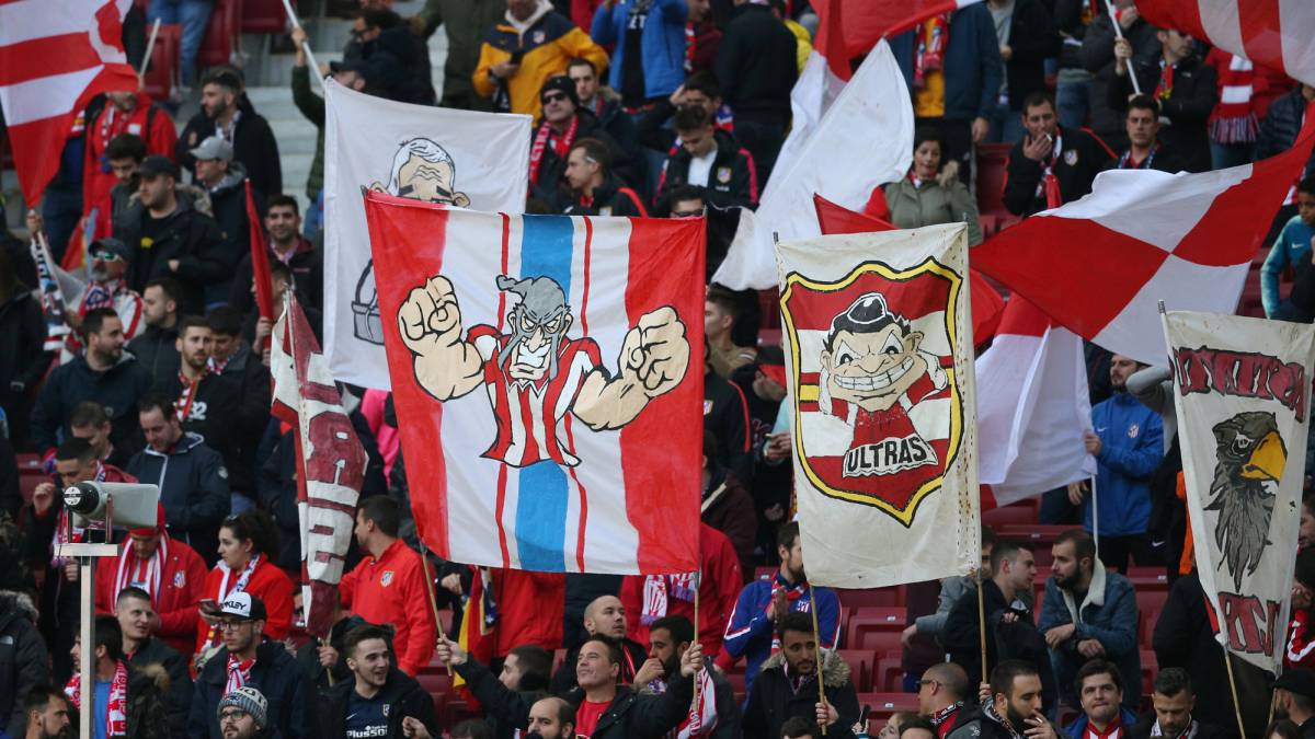Ultras del Atlético de Madrid.