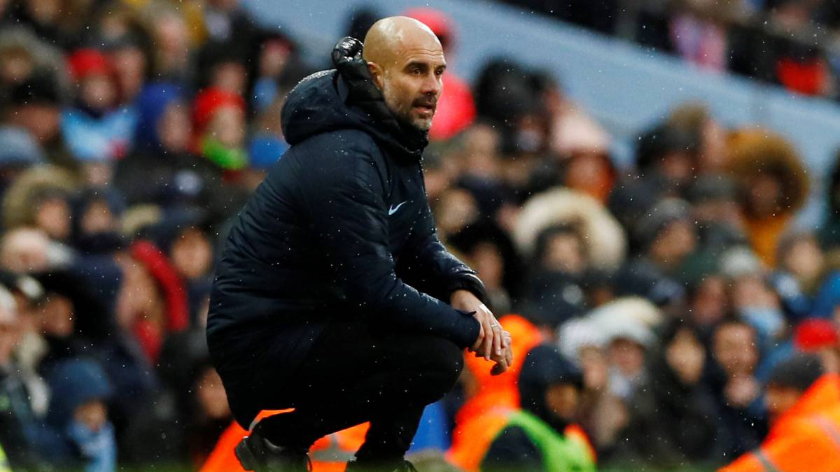 El entrenador español del Manchester City, Pep Guardiola, durante un partido.