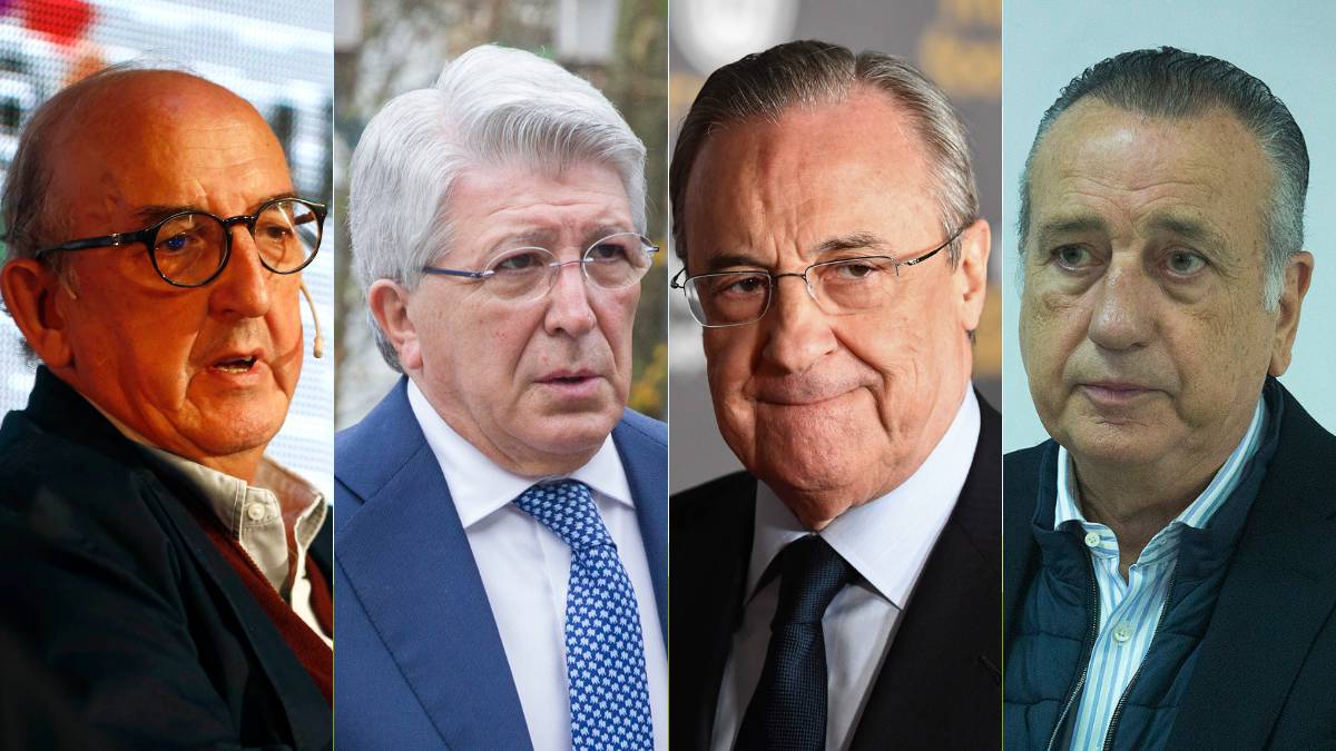 Jaume Roures, Enrique Cerezo, Florentino Pérez y Fernando Roig.