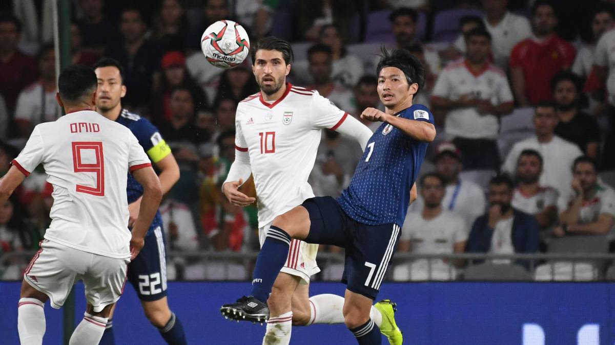 Shibasaki en un partido de la Copa Asia con Japón