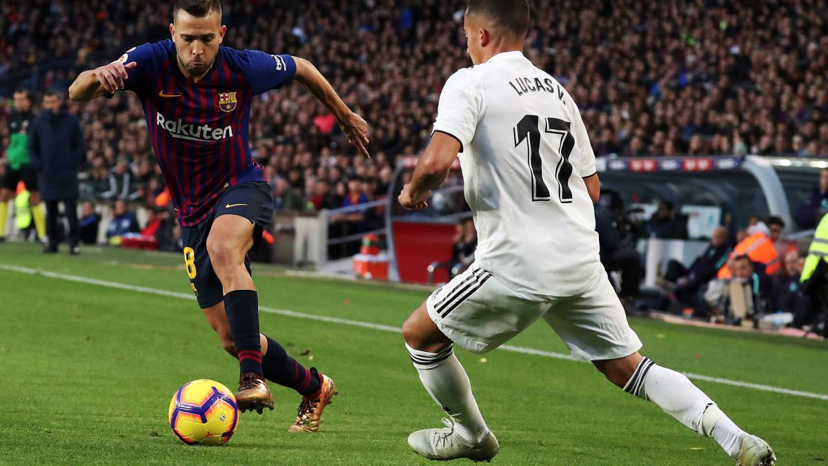 Jordi Alba (izquierda) y Lucas Vázquez (derecha), dos de los canteranos que se pueden enfrentar en la ida de la Copa.