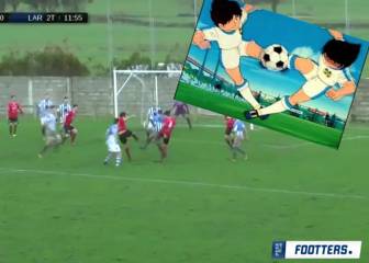 Con este gol, imposible no acordarse de 'Oliver y Benji'