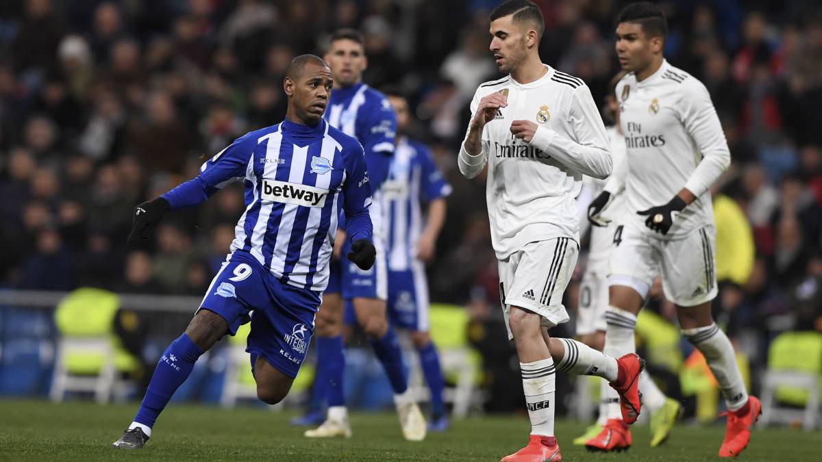 Diego Rolan, en su debut con el Alavés ante el Real Madrid