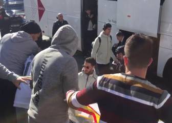 El Madrid recibido en Barcelona al grito de: