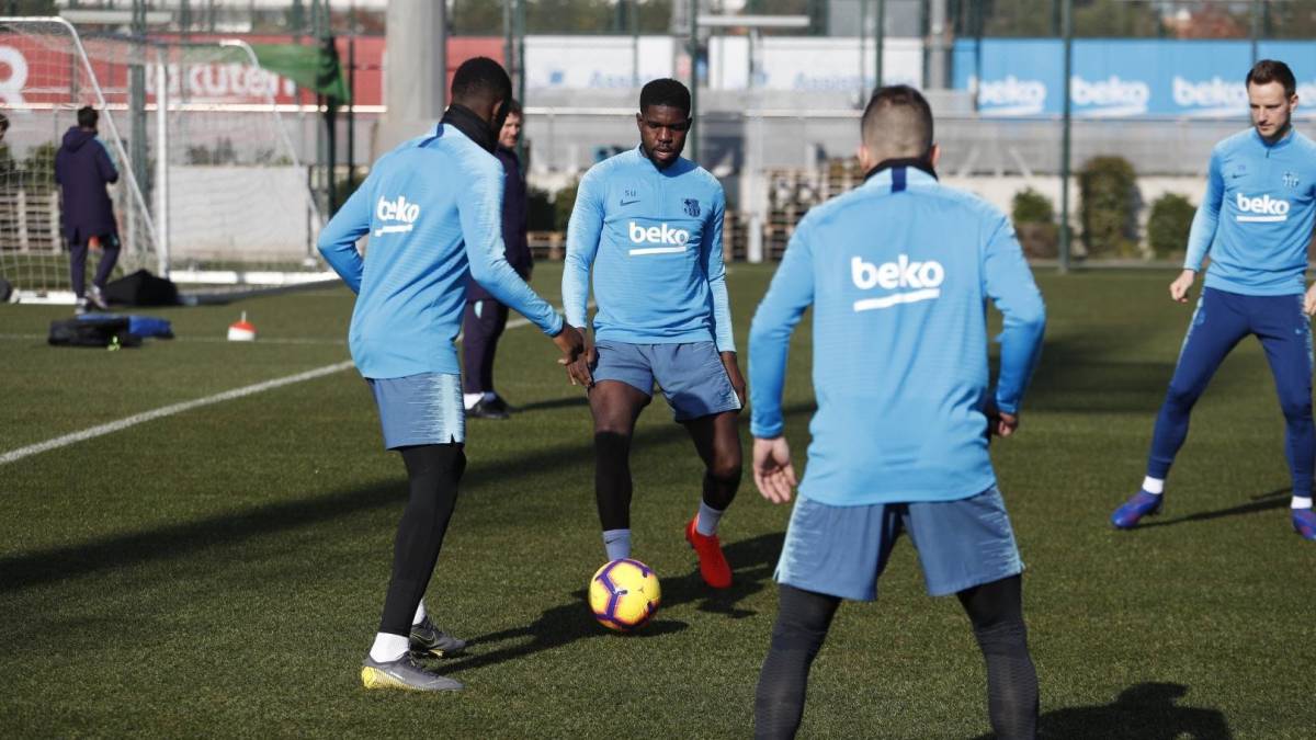 Umtiti aprieta: quiere entrar el domingo en la lista para Lyon aunque no tenga el alta