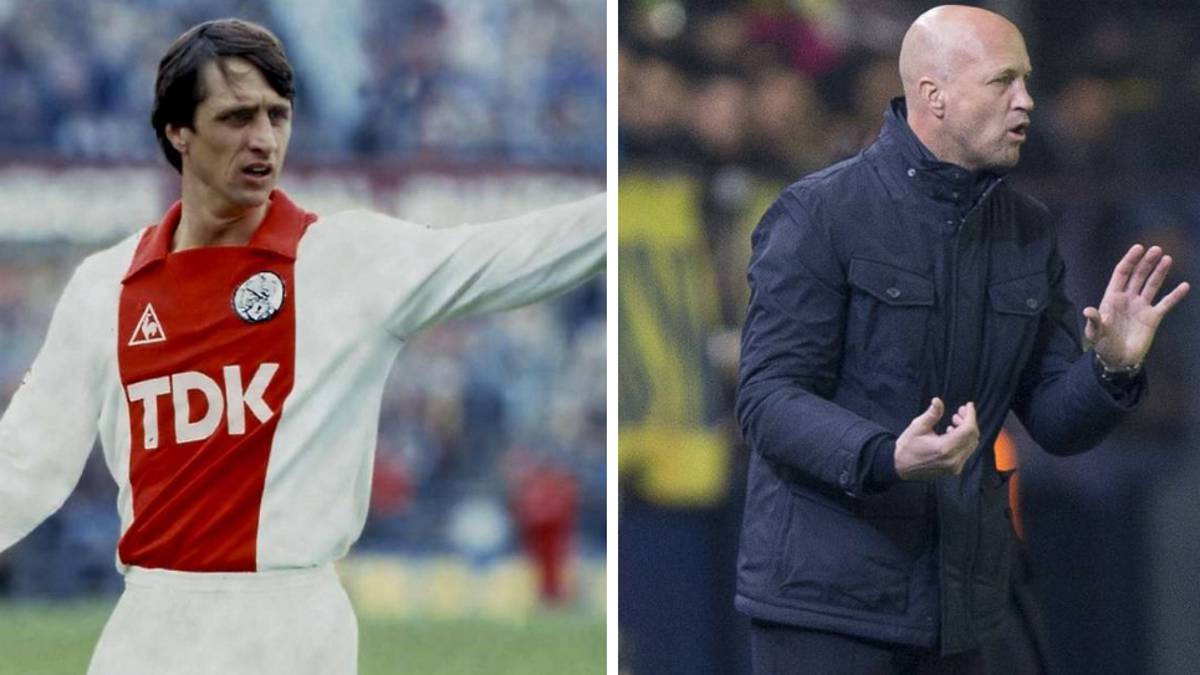 Johan Cruyff y su hijo Jordi en su etapa como entrenador.