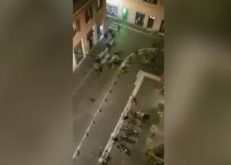 El video de la pelea entre hinchas de la Lazio y el Sevilla