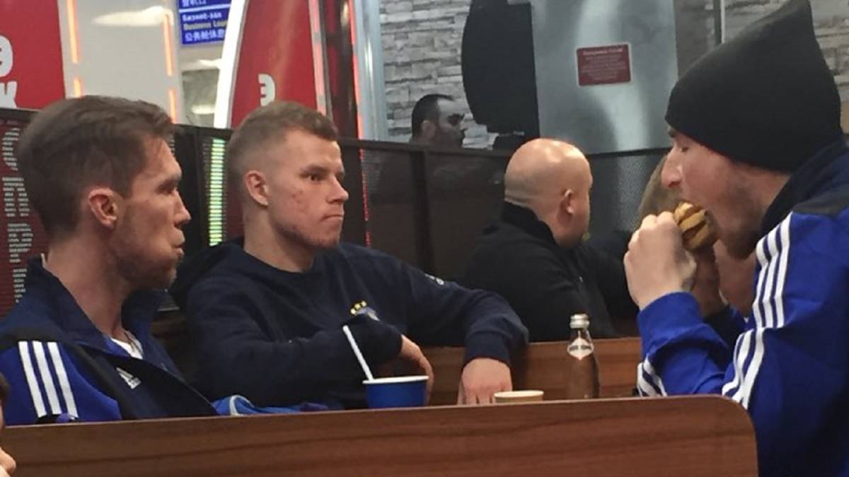BATE Borisov celebrate Arsenal win with burger breakfast