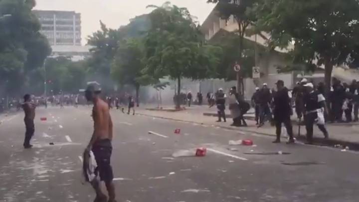 Incidentes antes del arranque de la Copa Guanabara.