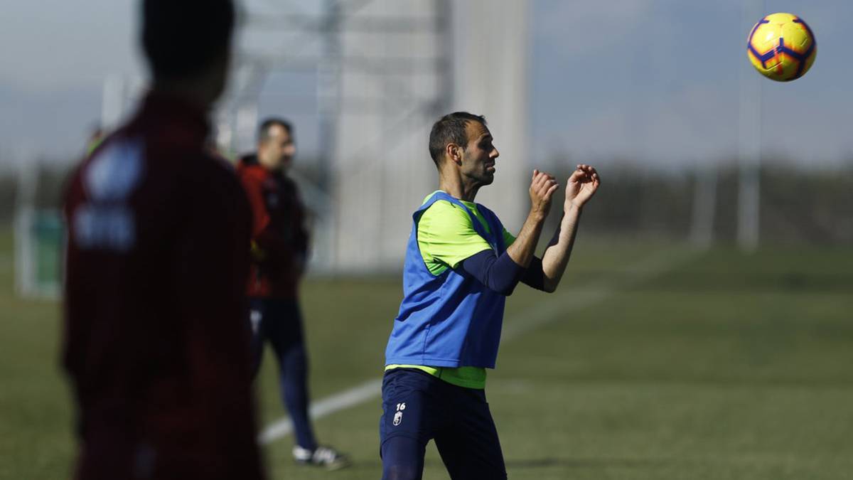 Víctor Díaz durante un entrenamiento.