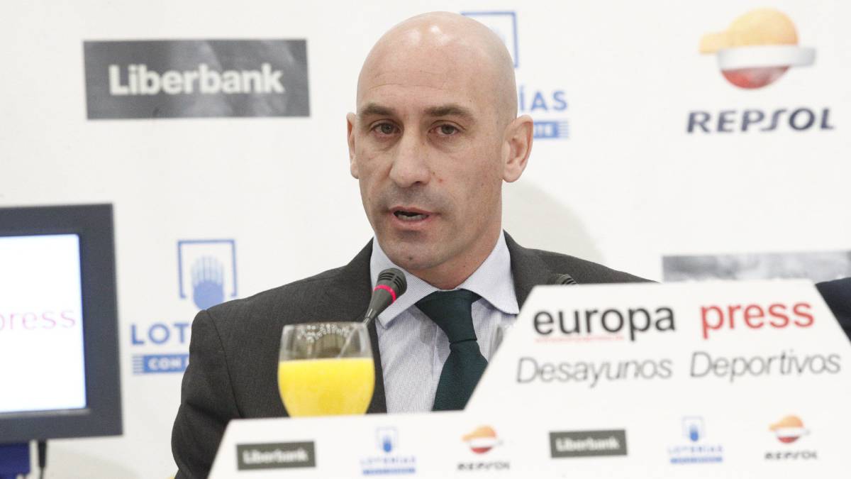 Luis Rubiales, presidente de la RFEF, en los 'Desayunos Deportivos' de Europa Press.